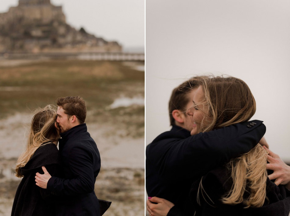 engagement shoot at le mont st michel