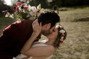 intimate wedding in a French Castel