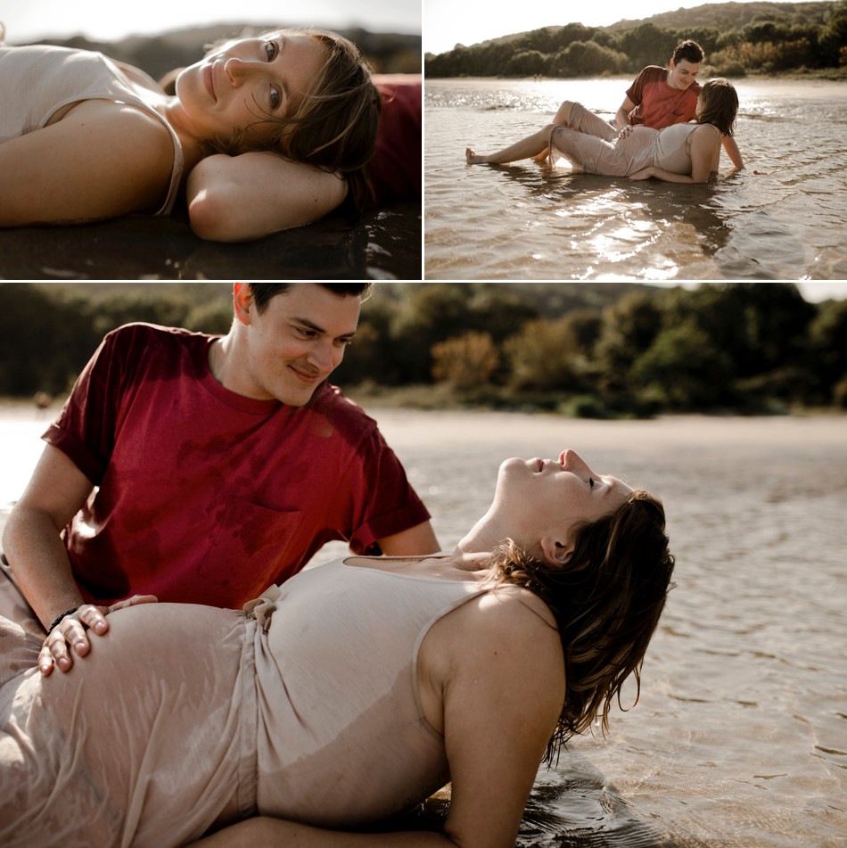 Photographe grossesse à la plage