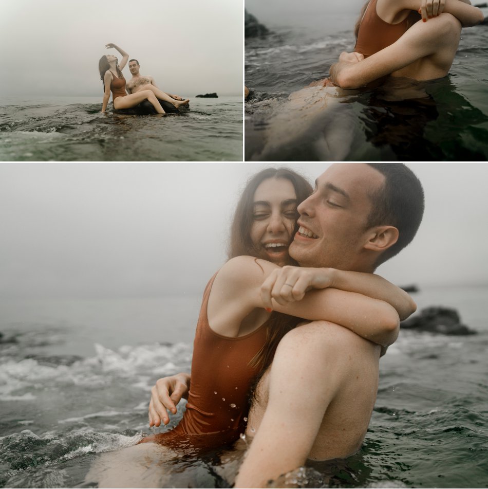 photos amoureux dans l'eau