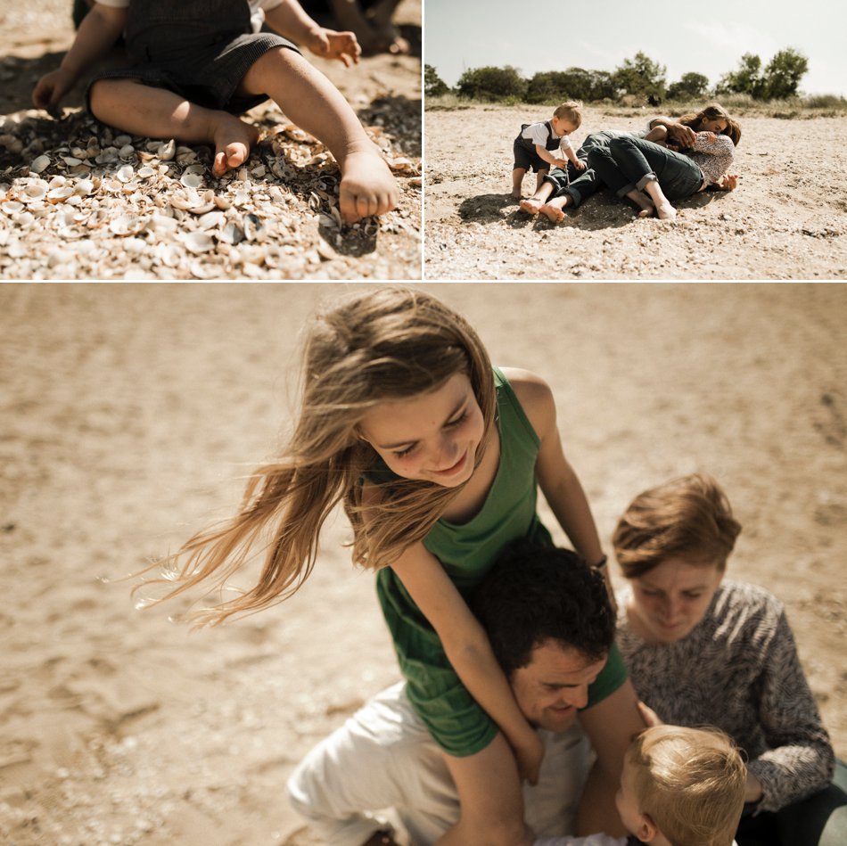 photos de famille dans le sable