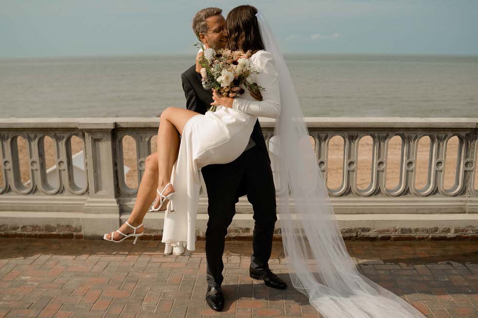photo de mariage en bord de mer